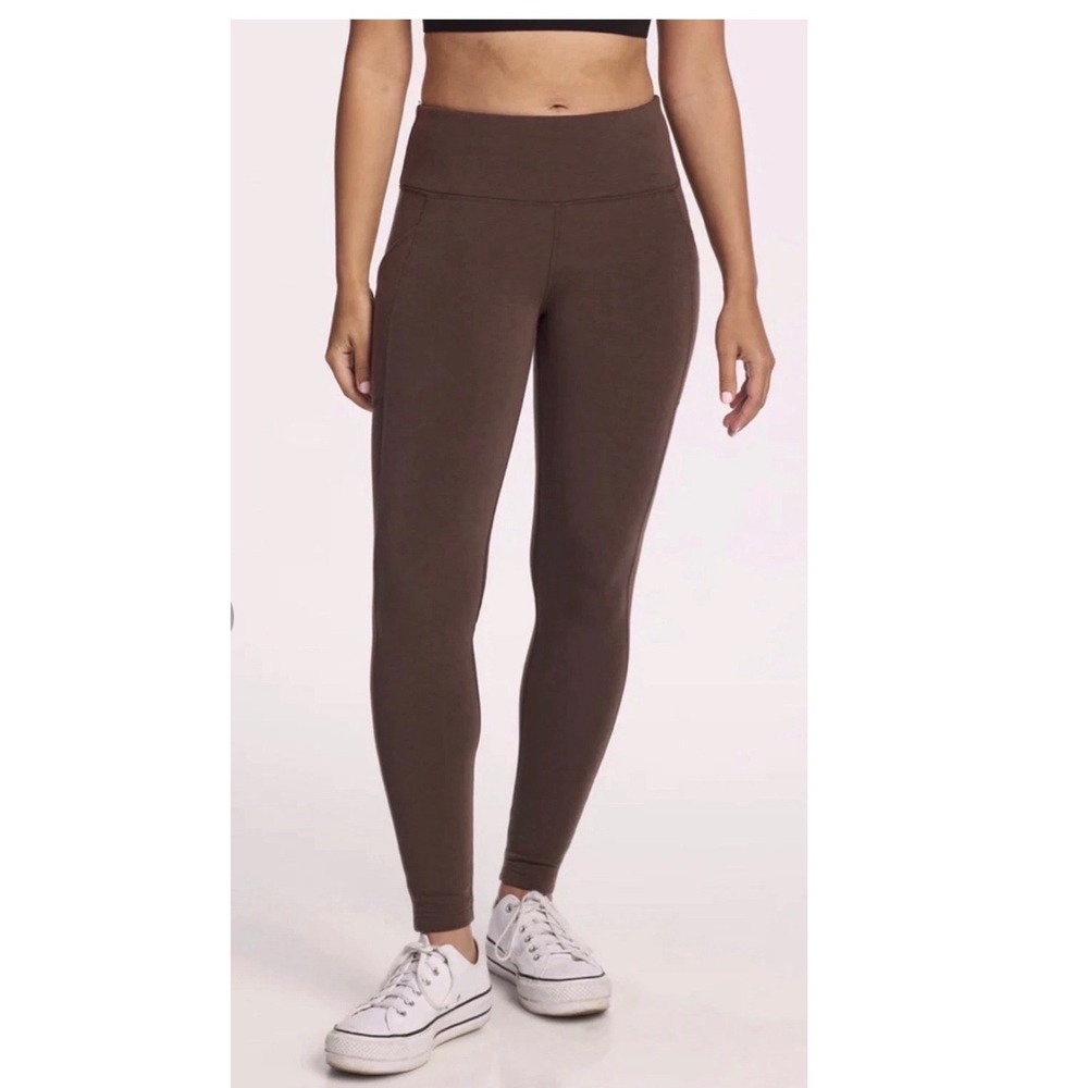 Woolx Piper Merino Wool Leggings Black Plus Size 1X Side Pockets Activewear